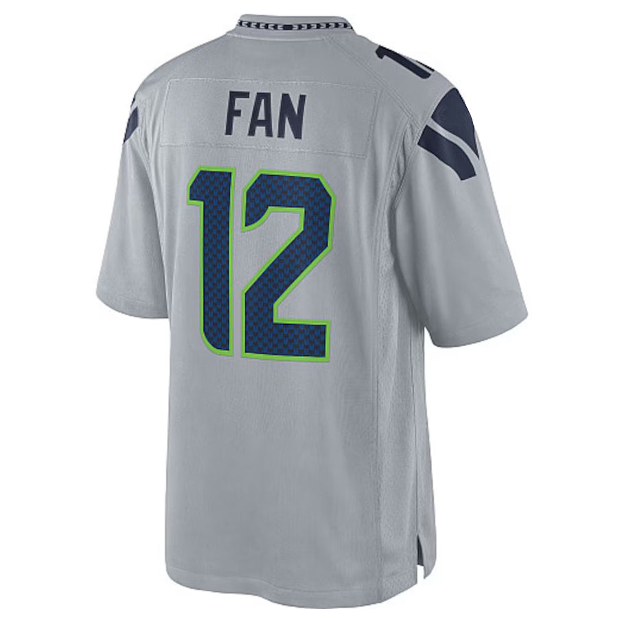 Custom #12 Grey SEA Football Shirt Top