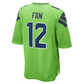 Custom #12 Neon Green SEA Football Shirt Top