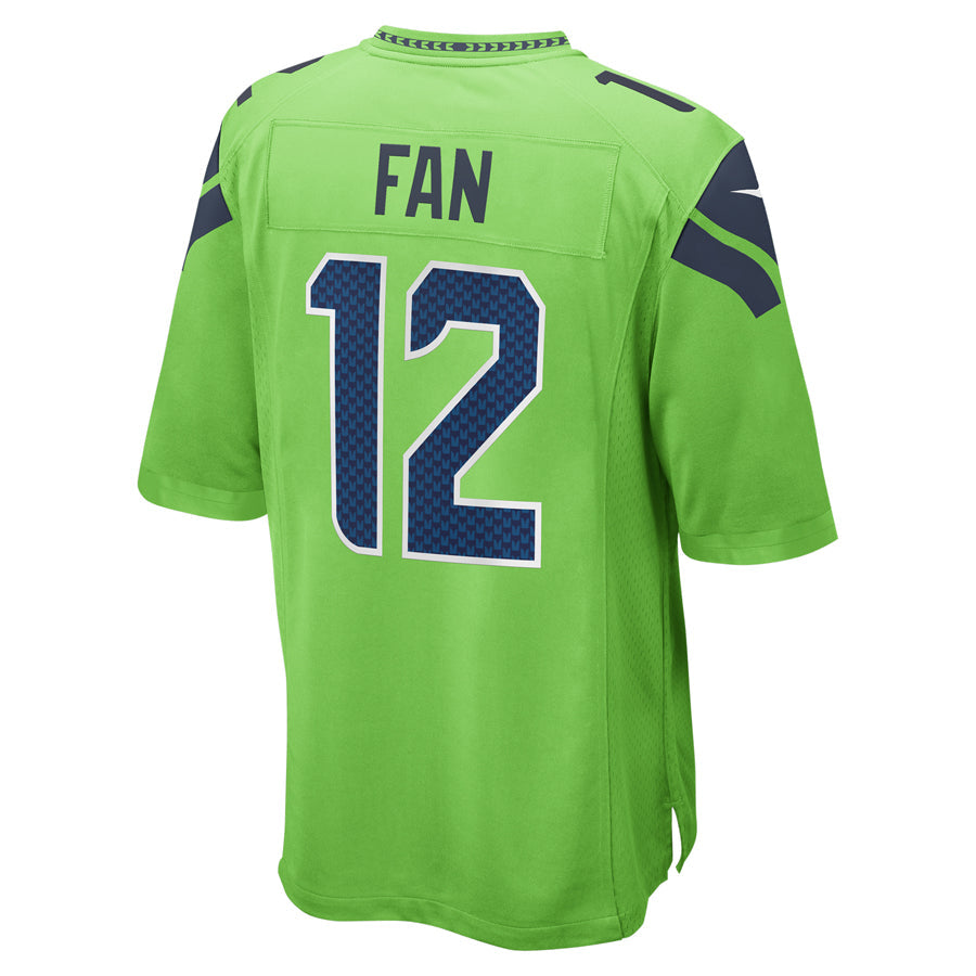 Custom #12 Neon Green SEA Football Shirt Top