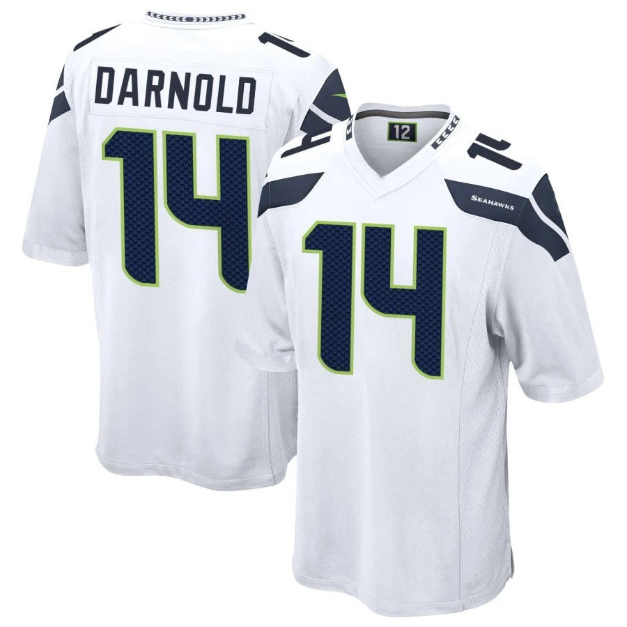 Custom #14 White SEA Football Shirt Top