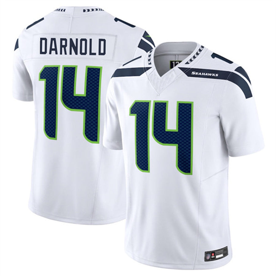 Custom #14 White SEA Football Shirt Top