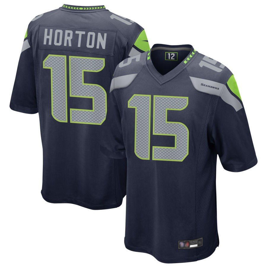 Custom #15 Navy SEA Football Shirt Top