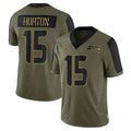 Custom #15 Olive SEA Football Shirt Top