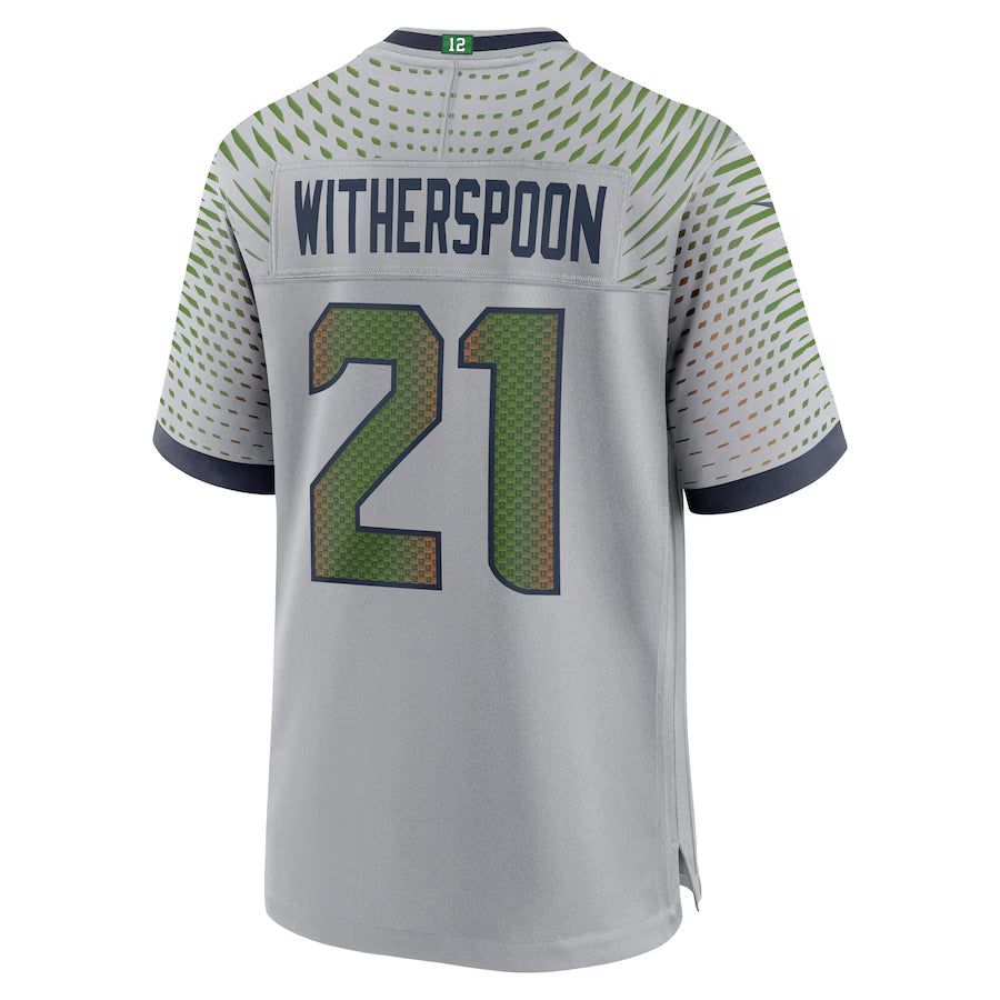 Custom #21 Gray SEA Football Shirt Top
