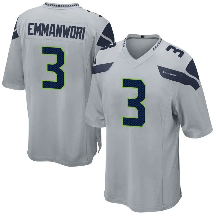 Custom #3 Grey SEA Football Shirt Top