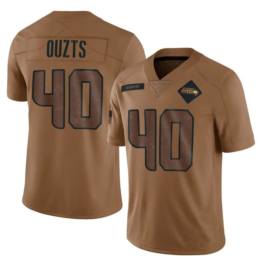 Custom #40 Brown SEA Football Shirt Top