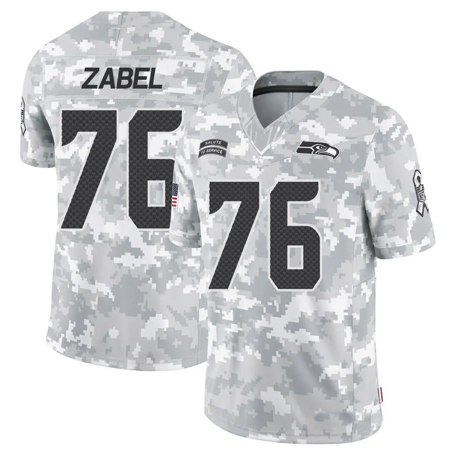 Custom #76 Grey SEA Football Shirt Top
