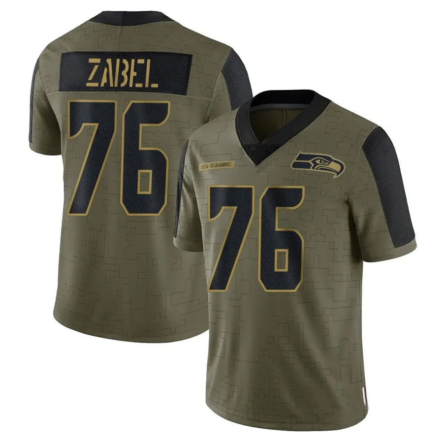 Custom #76 Grey SEA Football Shirt Top