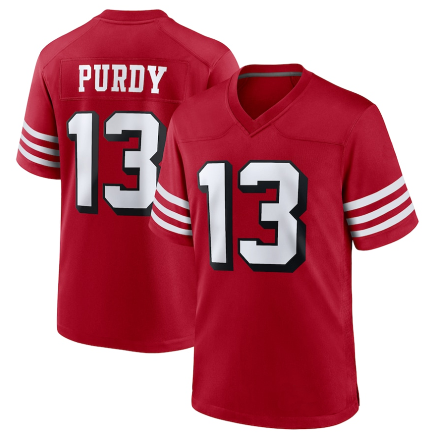 Custom #13 Scarlet SF Football Shirt Top
