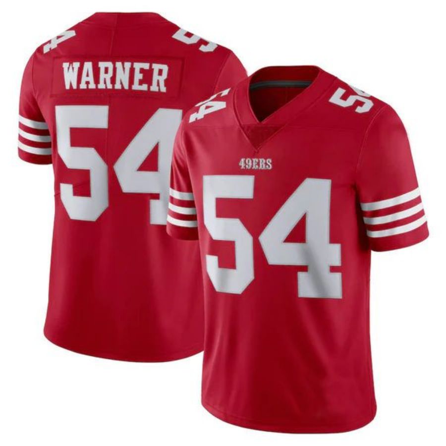 Custom #54 Red SF Football Shirt Top