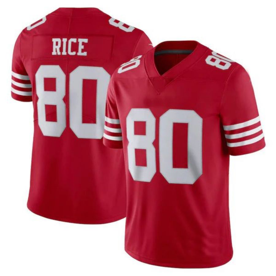 Custom #80 RICE Pro Stitched Jersey - Premium Edition