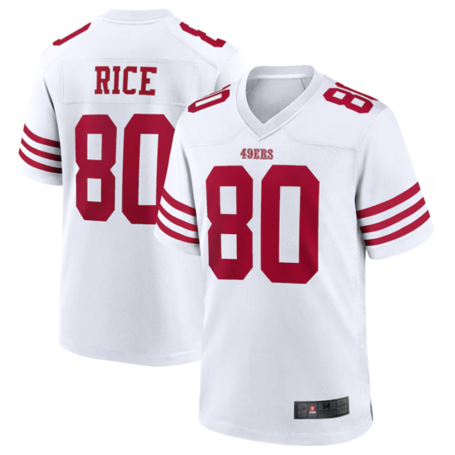 Custom #80 RICE Pro Stitched Jersey - Premium Edition