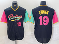 Custom #19 Black SD Baseball Shirt Top