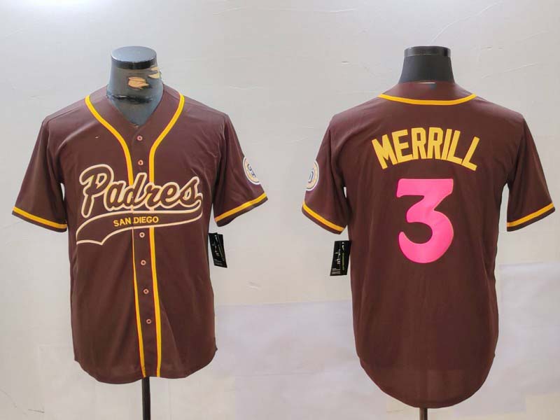 Custom #3 MERRILL Pro Stitched Jersey - Premium Edition