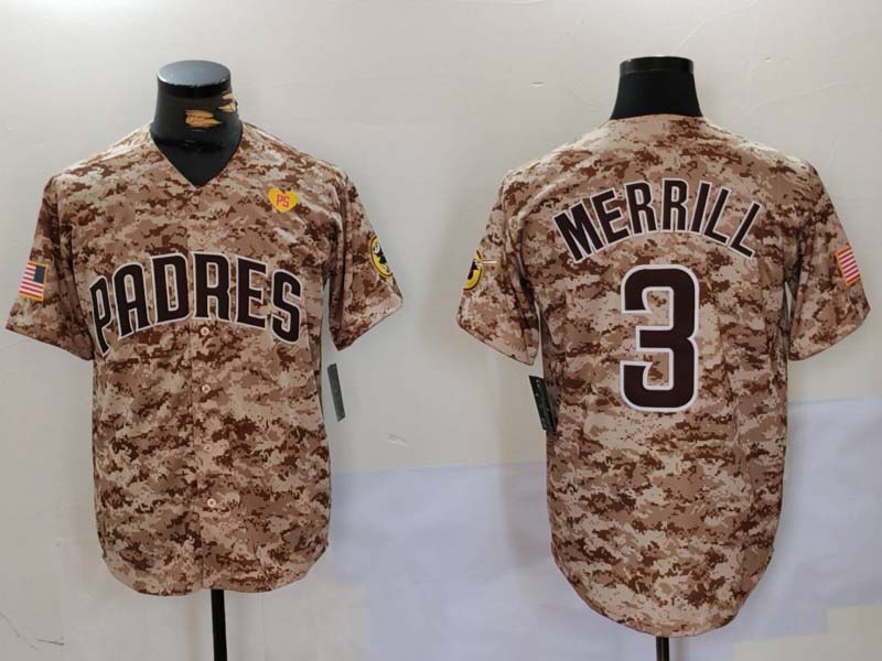 Custom #3 MERRILL Pro Stitched Jersey - Premium Edition