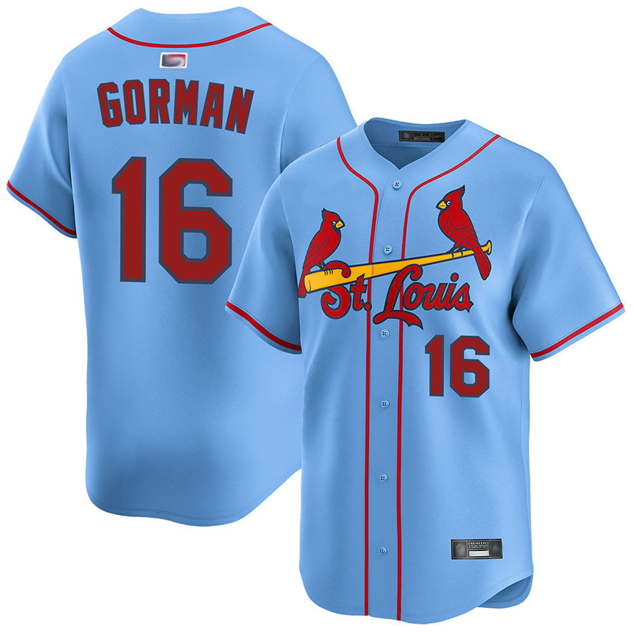 Custom #16 Light Blue STL Baseball Shirt Top
