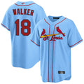 Custom #18 Light Blue STL Baseball Shirt Top