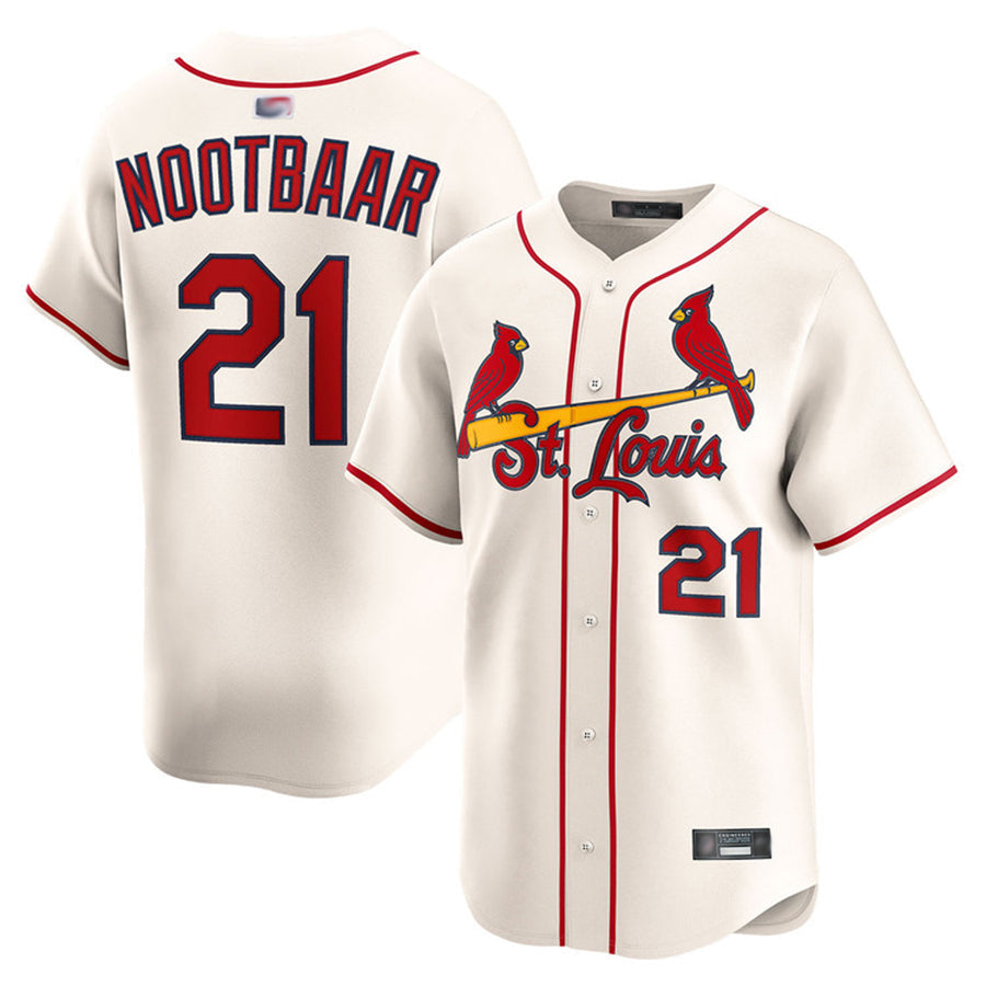 Custom #21 Cream STL Baseball Shirt Top