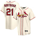 Custom #21 Cream STL Baseball Shirt Top