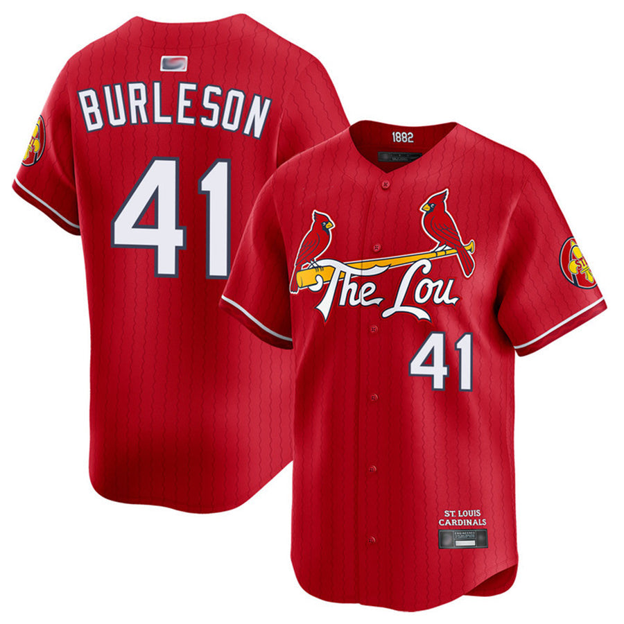 Custom #41 Red City Connect STL Baseball Shirt Top