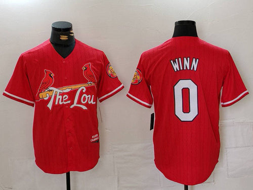 Custom #0 Red City Connect STL Baseball Shirt Top