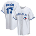 T.Blue Jays #17 Jos篓娄 Berr篓陋os Player Home Replica White Baseball Jerseys