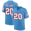 Custom #20 Light Blue Throwback TEN Football Shirt Top