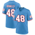 Custom #48 Light Blue Throwback TEN Football Shirt Top