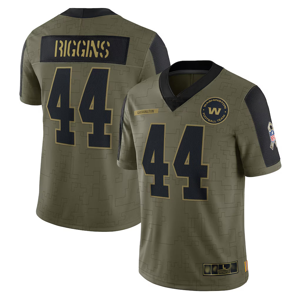 Custom #44 Olive WAS Football Shirt Top