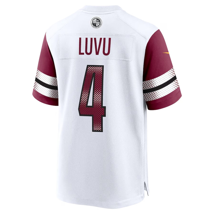 Custom #4 White WAS Football Shirt Top