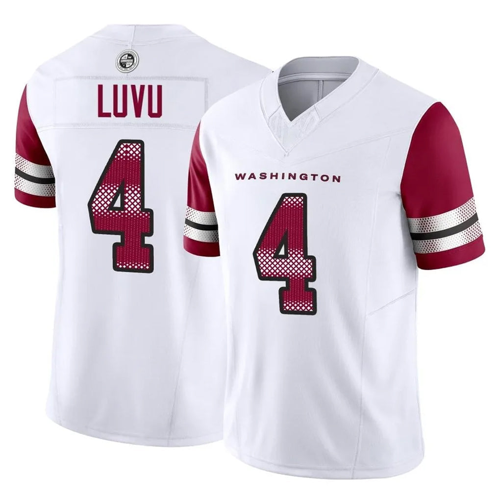 Custom #4 White WAS Football Shirt Top