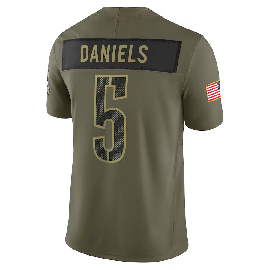 Custom #5 Olive WAS Football Shirt Top