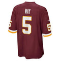 Custom #5 Burgundy WAS Football Shirt Top